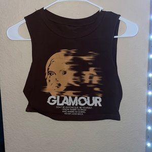 Brown Graphic Tank Top
